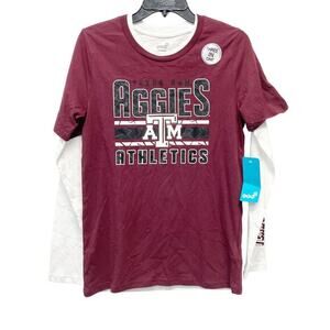 Gen2 Big Kids Texas A&M‎ Aggies Athletics Long Sleeve T Shirt Maroon Large 14-16